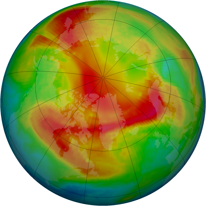 Arctic ozone map for 24 February 2002